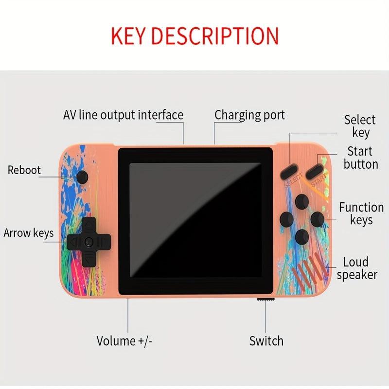 Handheld Game Console Large Screen Retro Game Console Two Players
