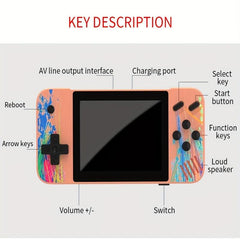 Handheld Game Console Large Screen Retro Game Console Two Players