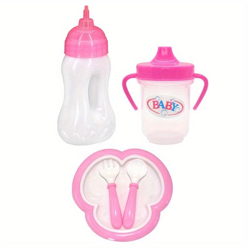 18 inch Doll Accessory Set Plastic Baby Bottle Toy Drinking Cup Water Bottle
