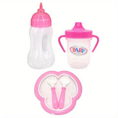 18 inch Doll Accessory Set Plastic Baby Bottle Toy Drinking Cup Water Bottle