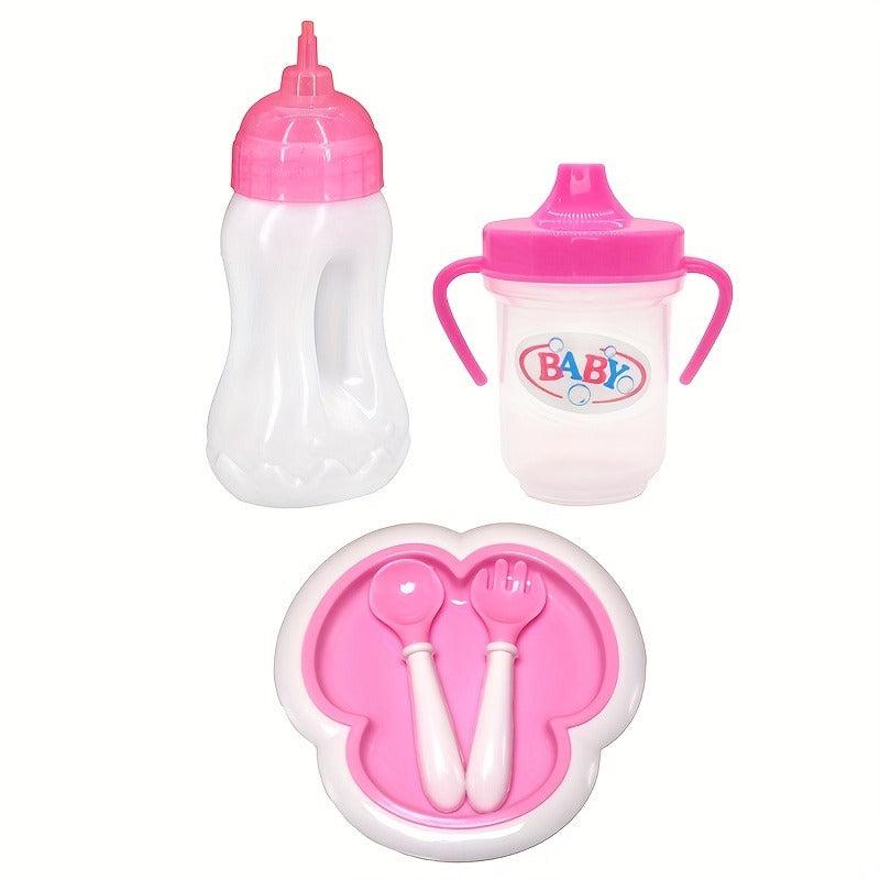 18 inch Doll Accessory Set Plastic Baby Bottle Toy Drinking Cup Water Bottle