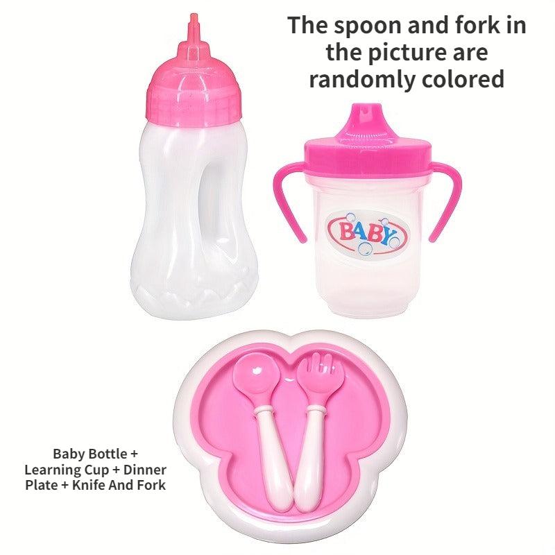 18 inch Doll Accessory Set Plastic Baby Bottle Toy Drinking Cup Water Bottle