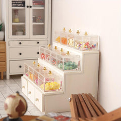 Dollhouse Display Rack Candy Box Drawer Cabinet Furniture Model Decor DIY Toy