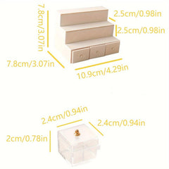 Dollhouse Display Rack Candy Box Drawer Cabinet Furniture Model Decor DIY Toy