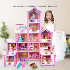 Doll House Girls' Villa Princess Castle Set Children's Crossing Home Toy