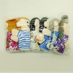 6pcs Cartoon Finger Dolls Early Education Plush Toys