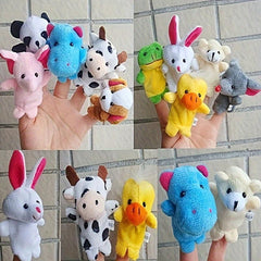 5pcs Animal Hand Puppet Finger Doll Christmas Toy Gift
