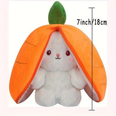 17.78 cm Reversible Bunny Pillow Plush with Zipper