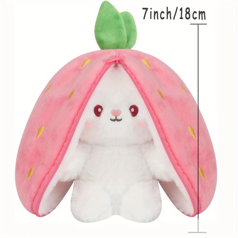17.78 cm Reversible Bunny Pillow Plush with Zipper