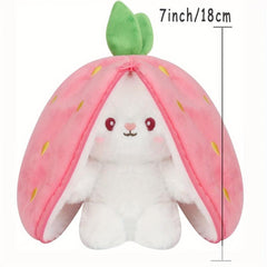 17.78 cm Reversible Bunny Pillow Plush with Zipper