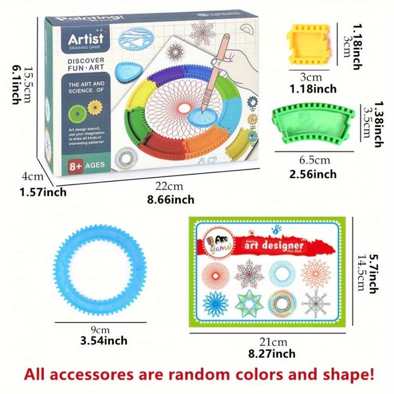 22pcs Spirograph Drawing Toy Set Geometric Ruler Educational Tools
