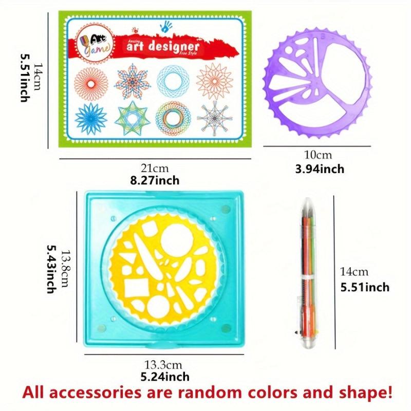 22pcs Spirograph Drawing Toy Set Geometric Ruler Educational Tools