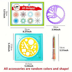 22pcs Spirograph Drawing Toy Set Geometric Ruler Educational Tools