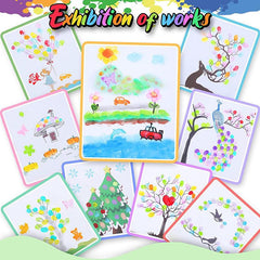 Kids Finger Painting Kit Colored Children Drawing DIY Craft Toy Washable Suit