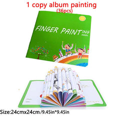 Kids Finger Painting Kit Colored Children Drawing DIY Craft Toy Washable Suit
