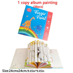 Kids Finger Painting Kit Colored Children Drawing DIY Craft Toy Washable Suit