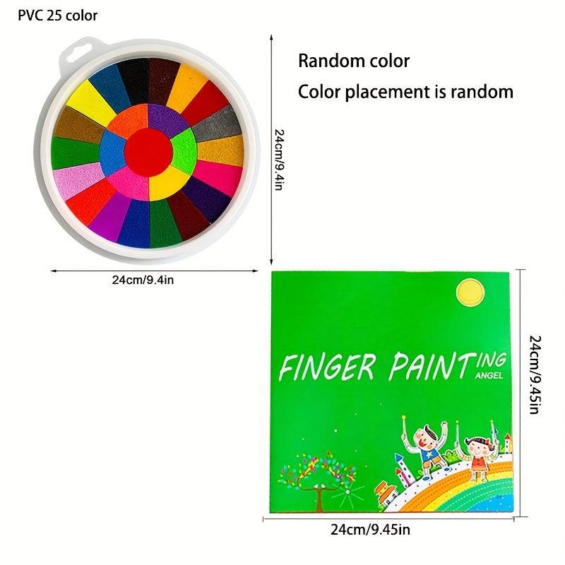 Kids Finger Painting Kit Colored Children Drawing DIY Craft Toy Washable Suit