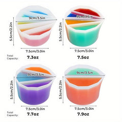 Split Cup for Paint Pouring Reusable Fluid Art Silicone Split Pouring Cup