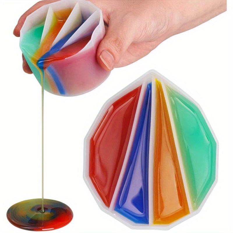 Split Cup for Paint Pouring Reusable Fluid Art Silicone Split Pouring Cup
