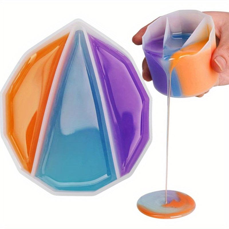Split Cup for Paint Pouring Reusable Fluid Art Silicone Split Pouring Cup