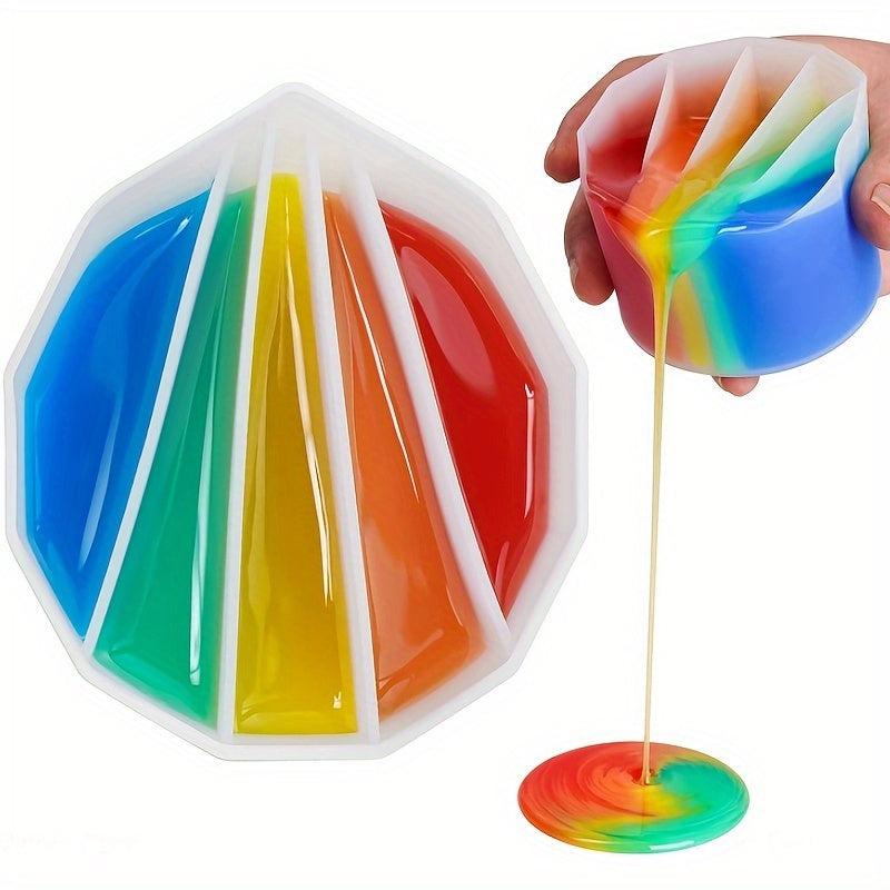 Split Cup for Paint Pouring Reusable Fluid Art Silicone Split Pouring Cup