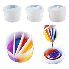 Split Cup for Paint Pouring Reusable Fluid Art Silicone Split Pouring Cup