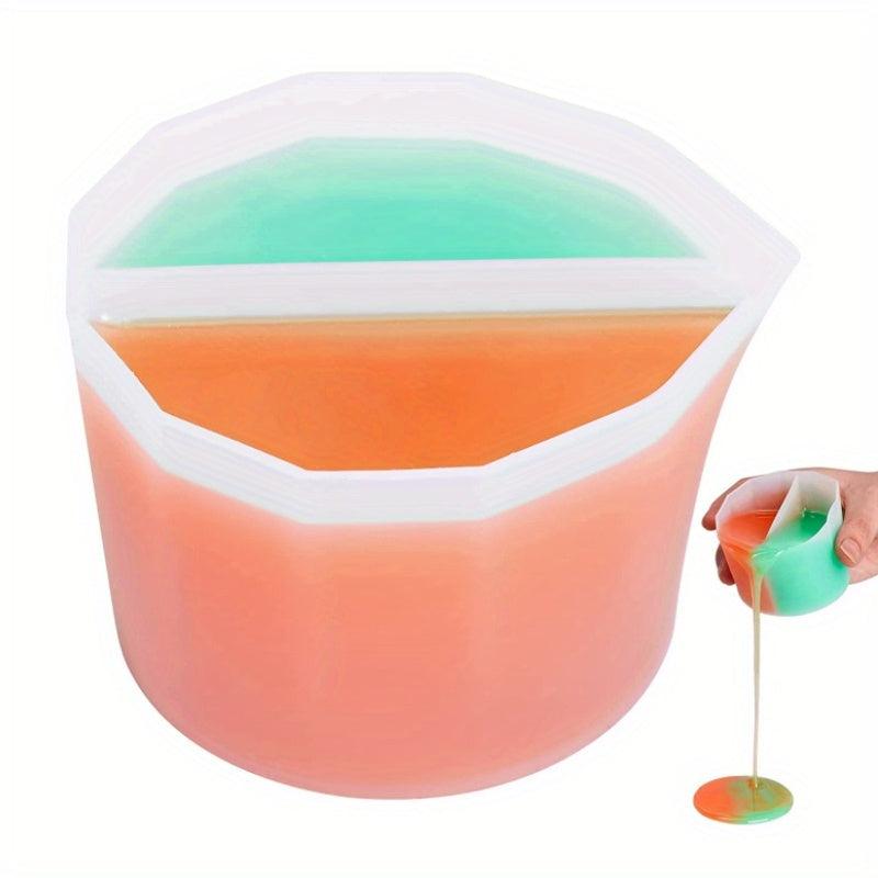 Split Cup for Paint Pouring Reusable Fluid Art Silicone Split Pouring Cup