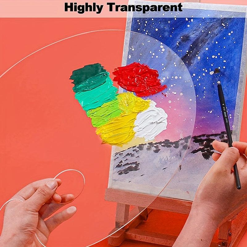 Clear Acrylic Paint Palette for Adults - Non Stick Palette for Art Painting