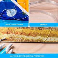 Clear Acrylic Paint Palette for Adults - Non Stick Palette for Art Painting