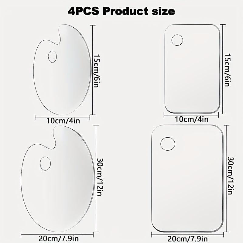 Clear Acrylic Paint Palette for Adults - Non Stick Palette for Art Painting