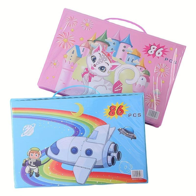86pcs Painting Pens Set Washable Art Tools Crayon Watercolor Stationery Gift
