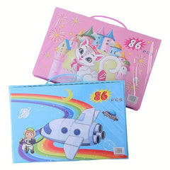 86pcs Painting Pens Set Washable Art Tools Crayon Watercolor Stationery Gift