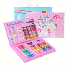 86pcs Painting Pens Set Washable Art Tools Crayon Watercolor Stationery Gift