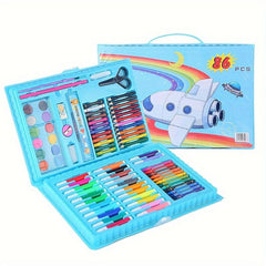 86pcs Painting Pens Set Washable Art Tools Crayon Watercolor Stationery Gift