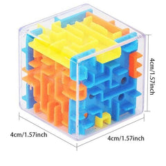 3D Maze Cube Puzzle With Rolling Ball Toy For Kids