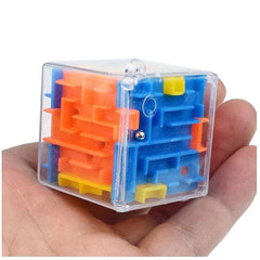 3D Maze Cube Puzzle With Rolling Ball Toy For Kids