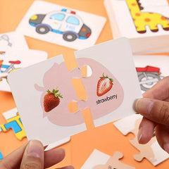 Animal Matching Puzzle Cards for Kids Montessori Learning
