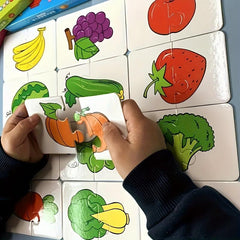 Animal Matching Puzzle Cards for Kids Montessori Learning