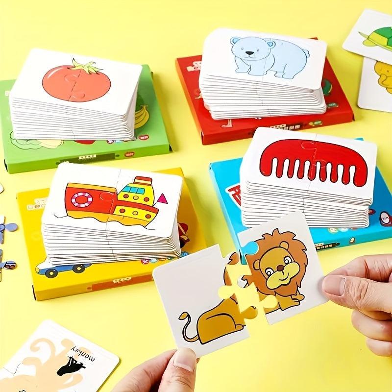 Animal Matching Puzzle Cards for Kids Montessori Learning