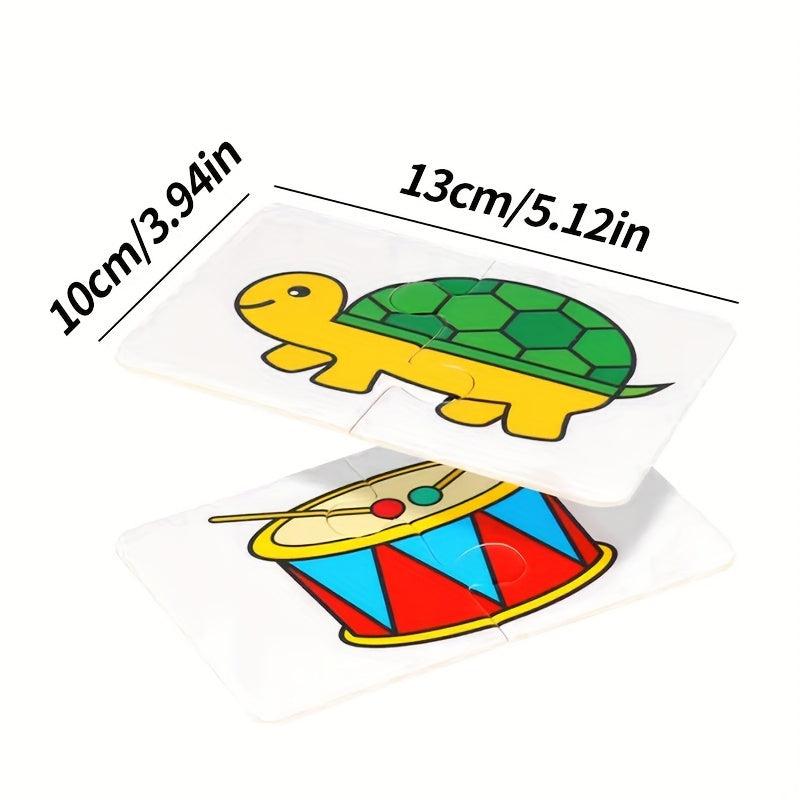 Animal Matching Puzzle Cards for Kids Montessori Learning