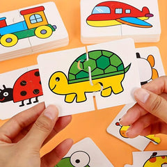 Animal Matching Puzzle Cards for Kids Montessori Learning