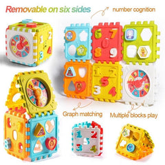 Baby Puzzle Block Toy Hexahedron Number Shape Matching