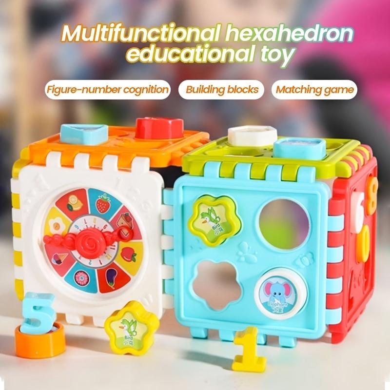 Baby Puzzle Block Toy Hexahedron Number Shape Matching