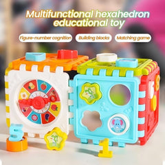 Baby Puzzle Block Toy Hexahedron Number Shape Matching