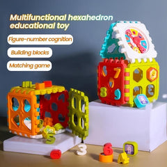 Baby Puzzle Block Toy Hexahedron Number Shape Matching