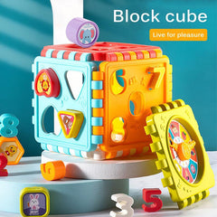 Baby Puzzle Block Toy Hexahedron Number Shape Matching