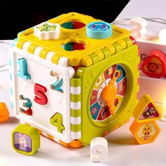 Baby Puzzle Block Toy Hexahedron Number Shape Matching