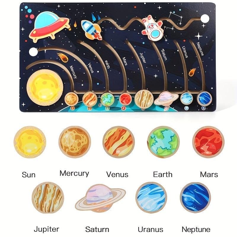 Solar System Planets Puzzle Board for Kids