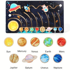 Solar System Planets Puzzle Board for Kids
