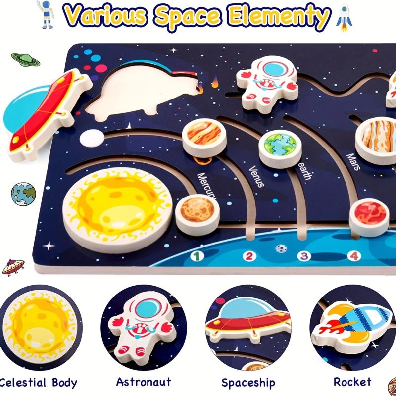 Solar System Planets Puzzle Board for Kids